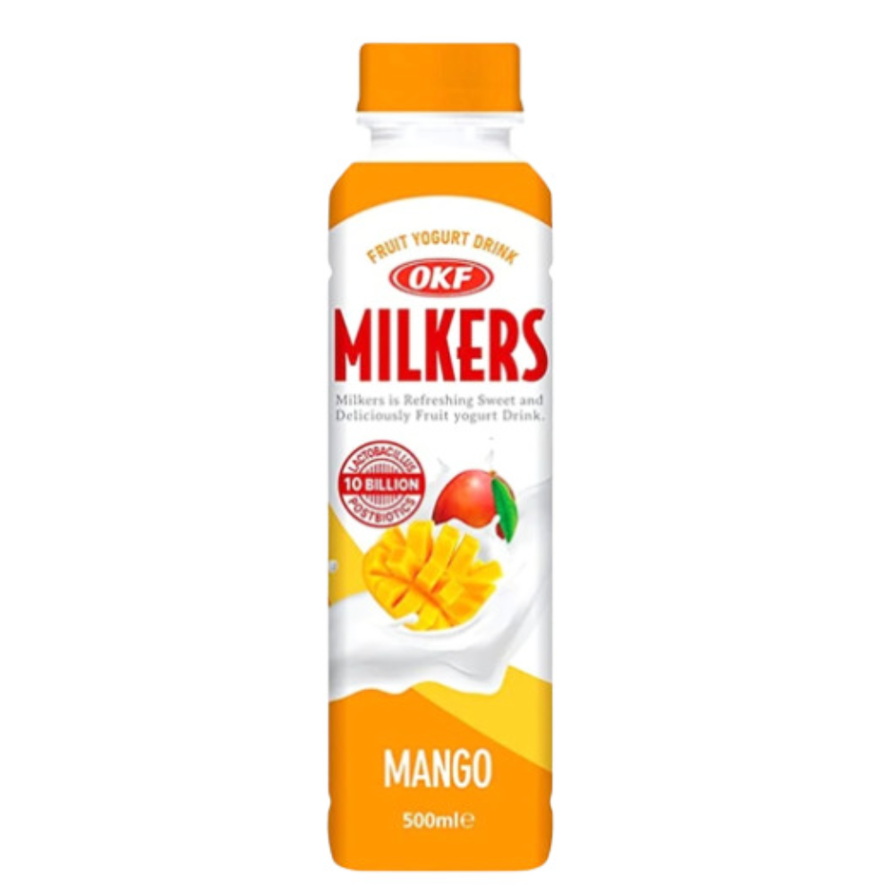 Bautura Milkers din iaurt, Aroma de mango, 500ml, OKF