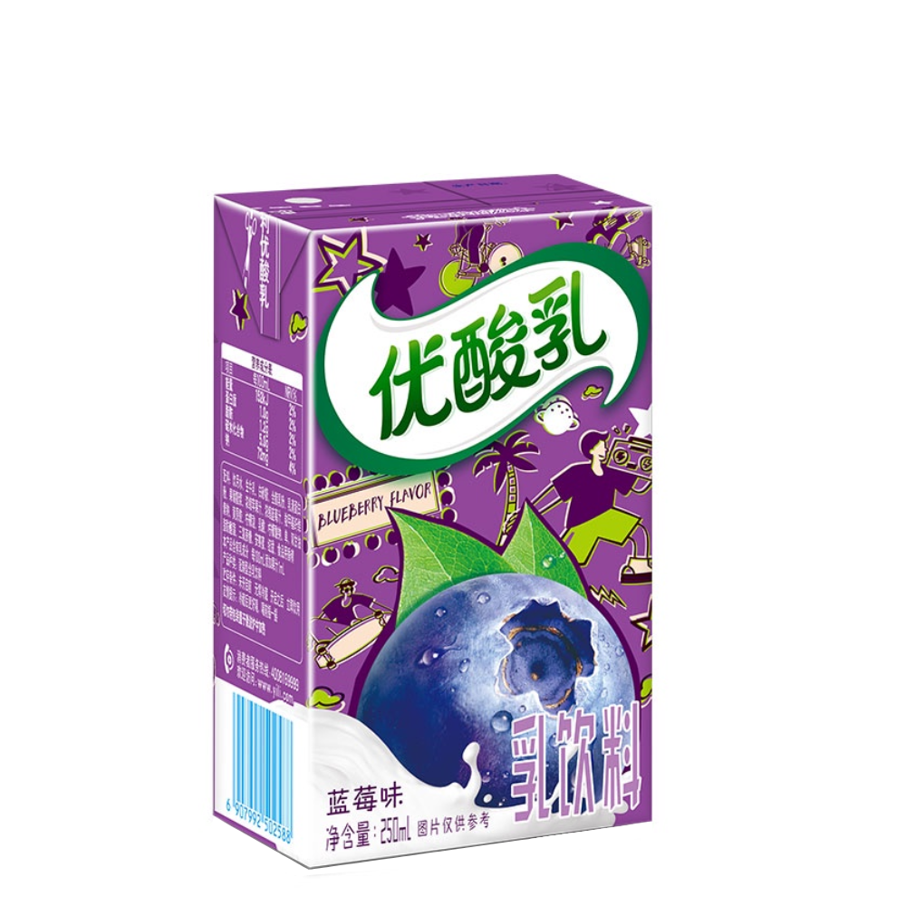 Bautura din lapte, Aroma de afine, 250ml, Yi Li