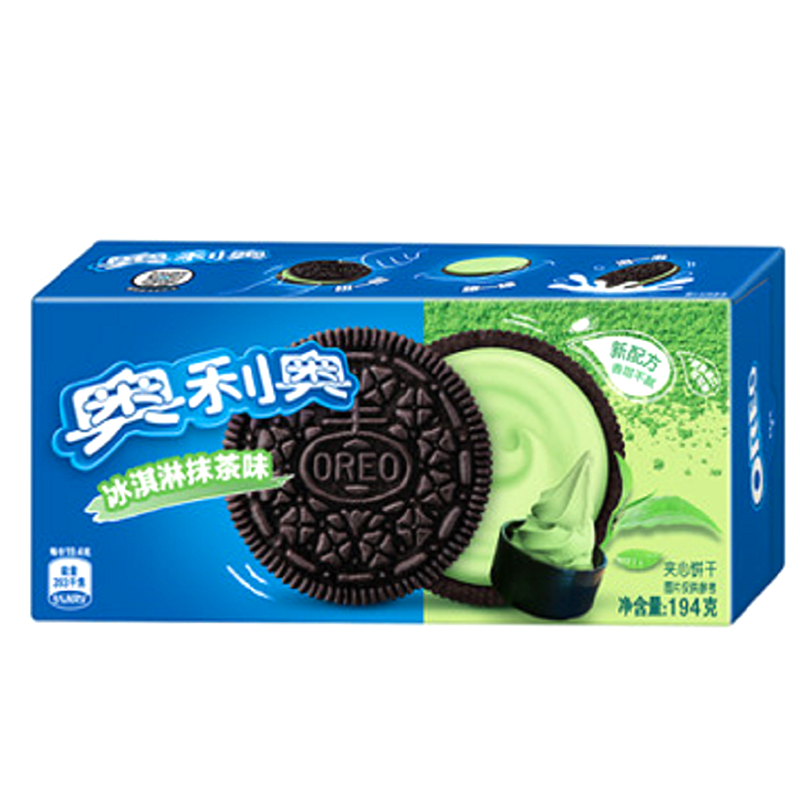 Biscuiti, aroma de inghetata de ceai verde, 194g, Oreo