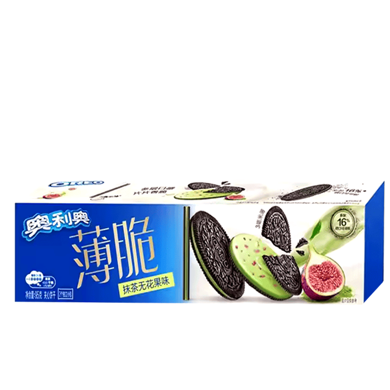 Biscuiti crocanti, aroma de matcha si smochine, 95g, Oreo
