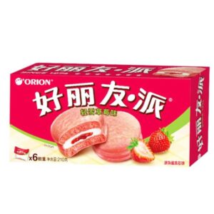 Biscuiti, cu umplutura de capsuni, 210g, ORION