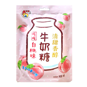 Caramele cu lapte, aroma de piersici, 60g, WoWo
