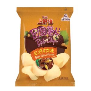 Chipsuri din cartofi, aroma de tocana de vita, 50g, Oishi