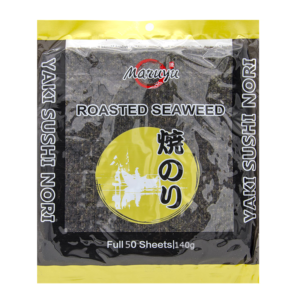 Foi din alge Nori, prajite, pentru sushi, 140g, Maruyu