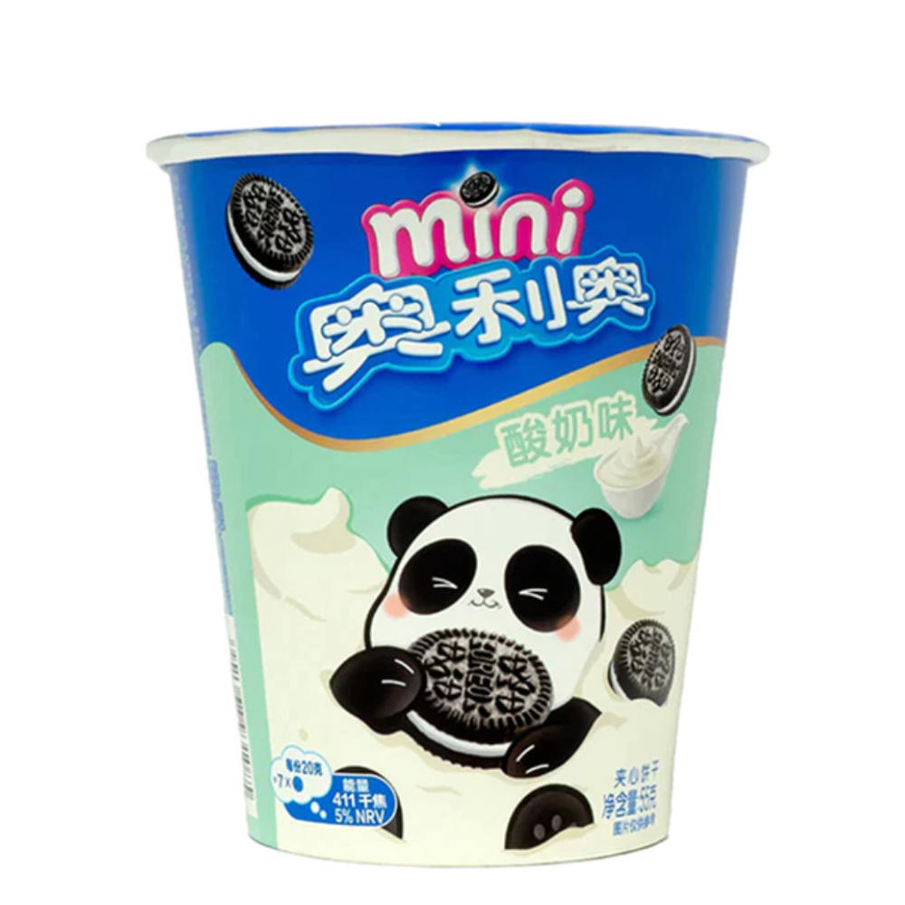 Mini biscuiti, cu crema de iaurt, 55g, Oreo