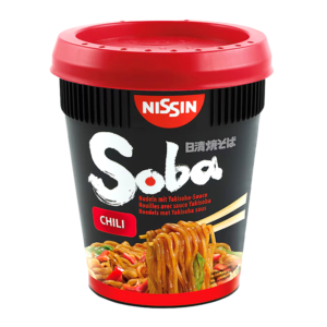 Noodles instant, Soba, aroma de chili, 92g, Nissin