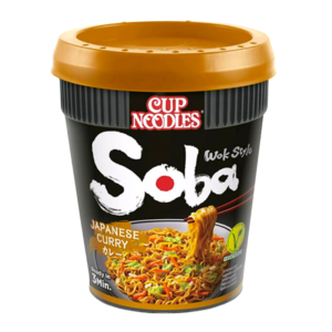 Noodles instant, Soba, aroma de curry japonez, 90g, Nissin