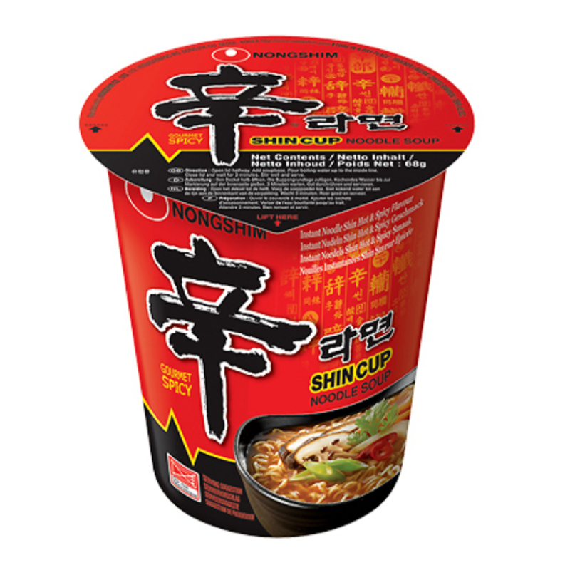 Noodles instant, cu ciuperci picante, 68g, Nongshim