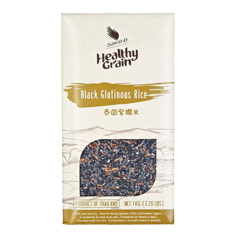 Orez negru glutinos, Healthy Grain, bob lung, 1KG, Sawat-D