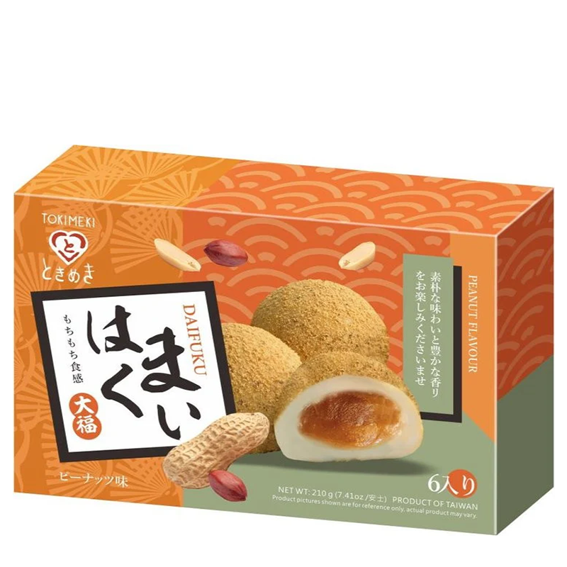 Prajituri Mochi, aroma de arahide, 210g, Tokimeki