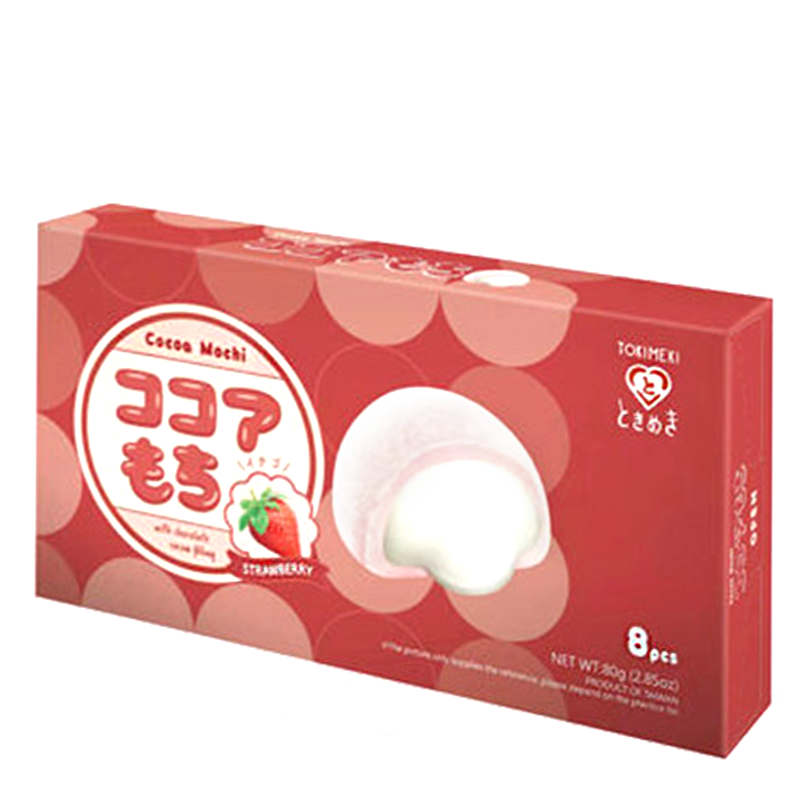 Prajituri Mochi, aroma de capsuni, 80g, Tokimeki