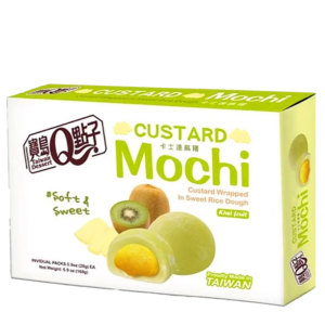 Prajituri Mochi, aroma de crema custard si kiwi, 168g, Taiwan Dessert