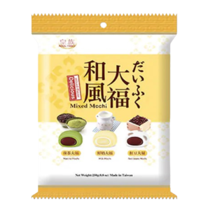 Prajituri Mochi asortate, cu matcha, lapte si fasole rosie, 250g, Royal Family