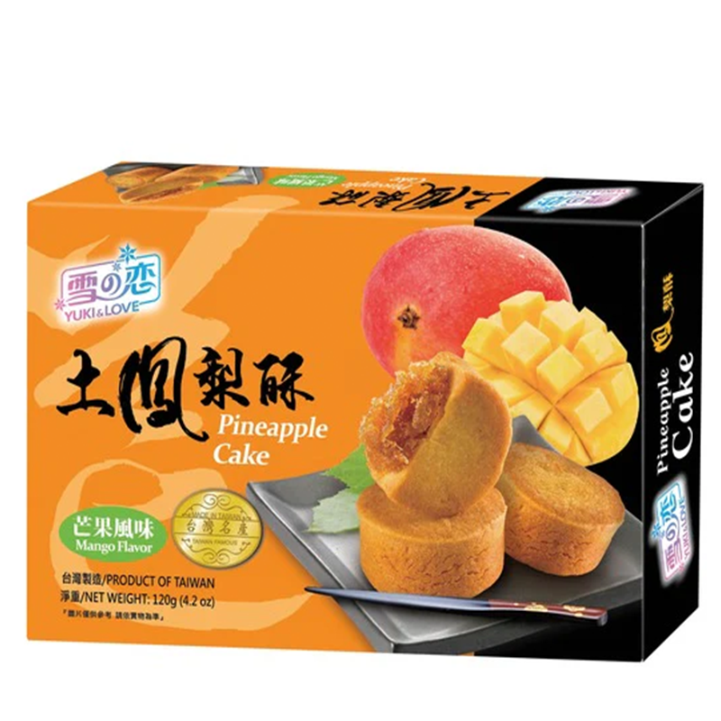 Prajituri, cu umplutura de ananas si mango, 120g, Yuki&Love