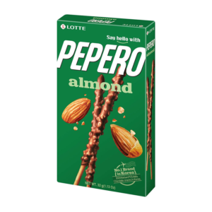 Sticksuri Pepero, aroma de ciocolata cu migdale, 32g, Lotte