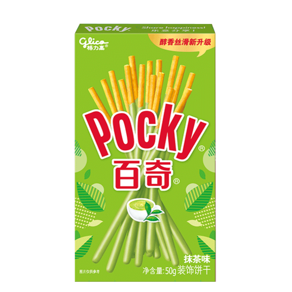 Sticksuri Pocky, aroma de ceai verde, Glico, 50g