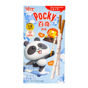 Sticksuri Pocky, cu invelis de lapte si bucatele de ciocolata, 35g, Glico