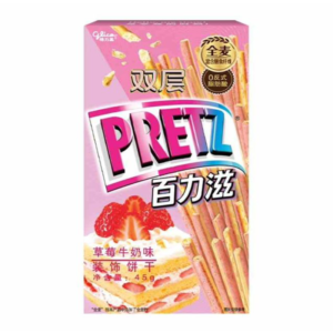 Sticksuri Pretz, aroma de lapte si capsuni, 45g, Glico