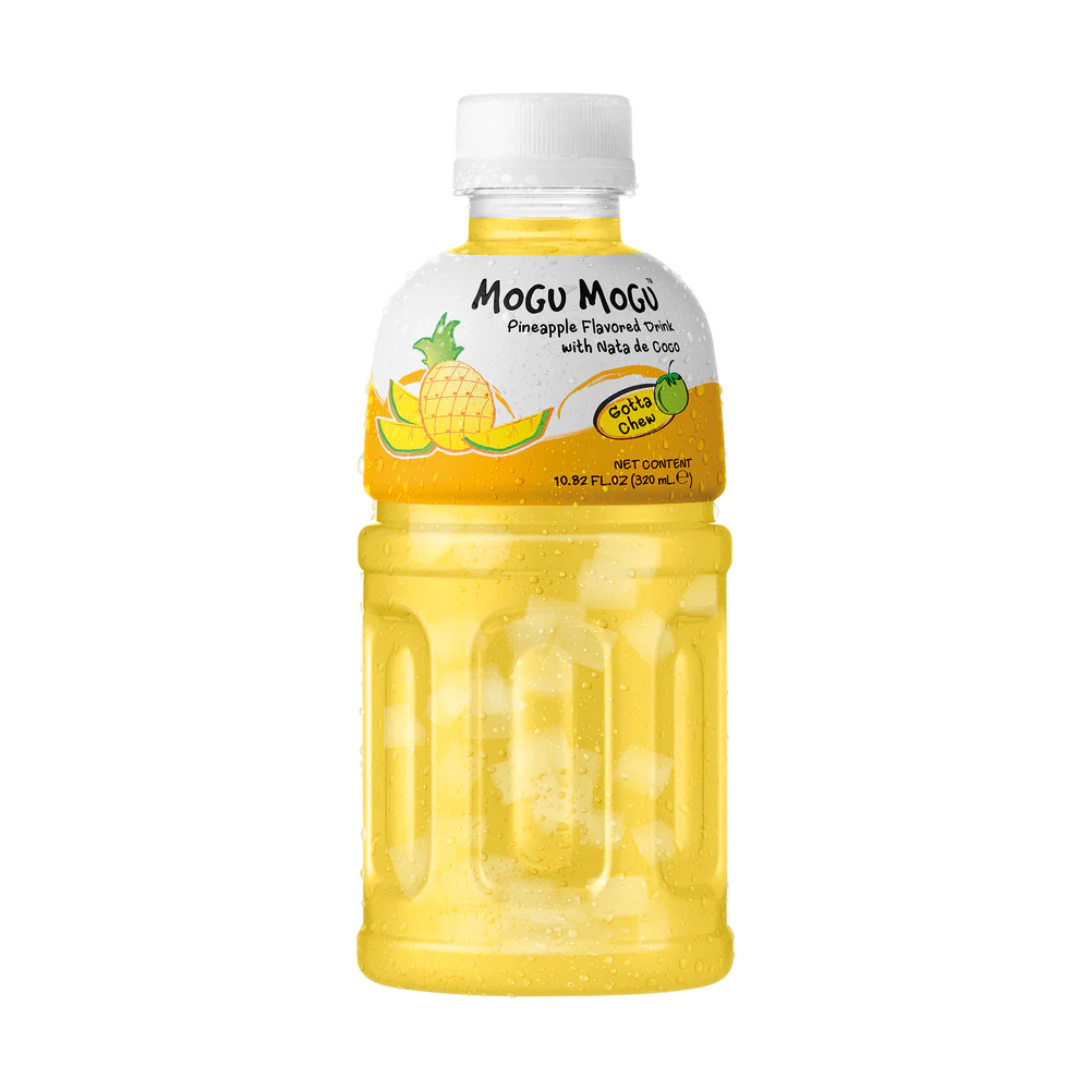 Bautura racoritoare cu pulpa, Aroma de ananas, 320ml, Mogu Mogu