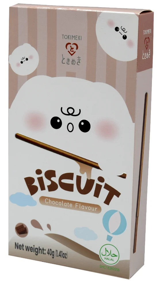 TOKIMEKI BISCUIT STICK AROMĂ DE MIGDALE TOCATE SI CIOCOLATA 40G